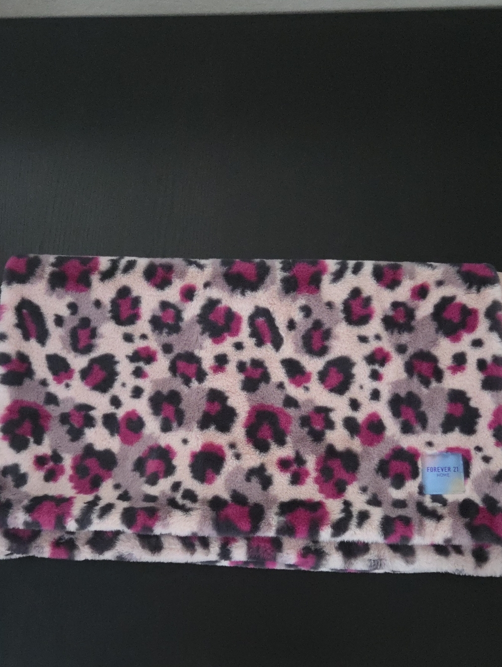 Forever 21 Pink and Black Leopard Blanket